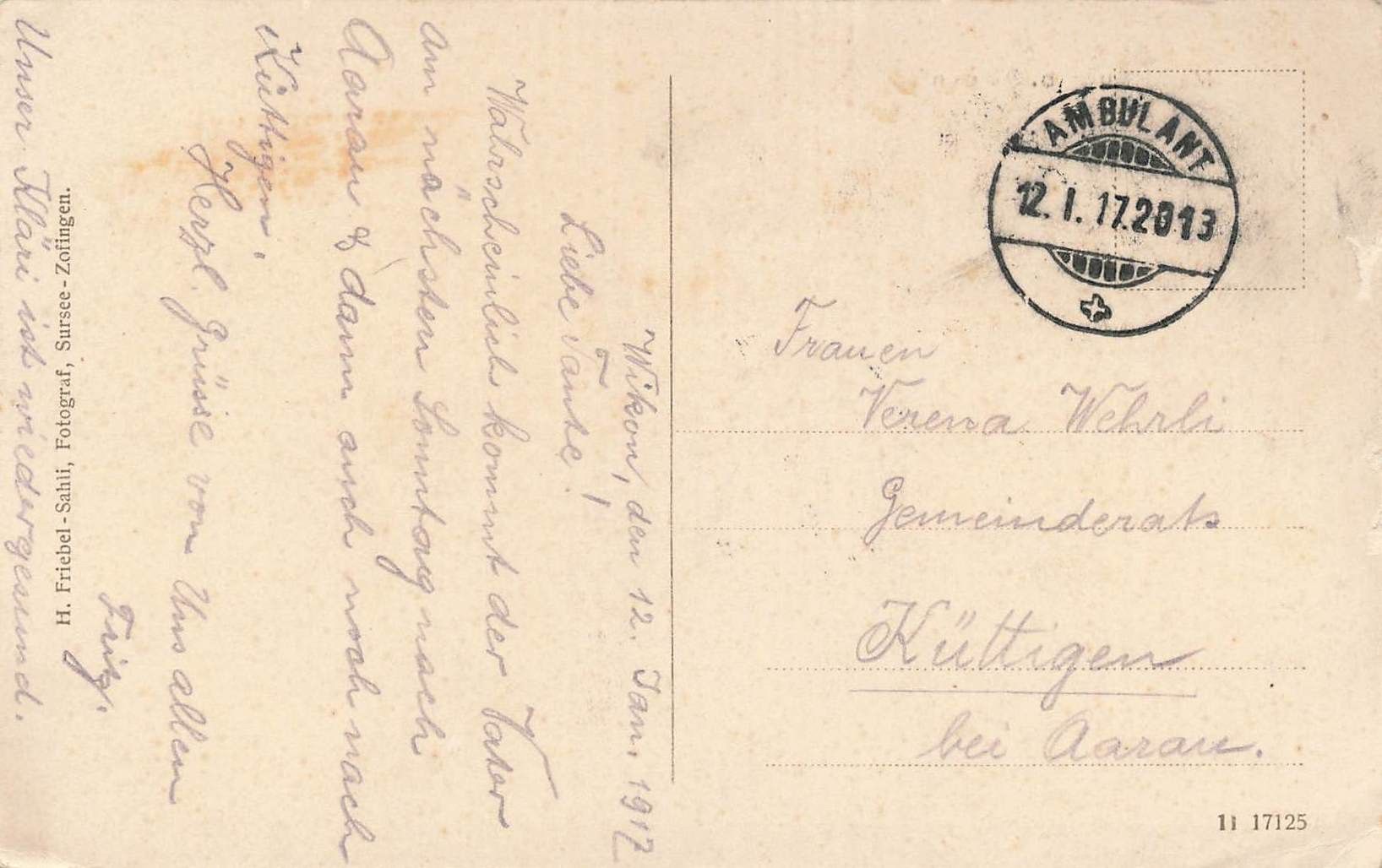 Cartoline postali: Marienburg b. reiden – Usato da Biasca venduto da Blenio71 1