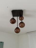 Deckenleuchte 5-flammig braun Glas Kugeln neuwertig