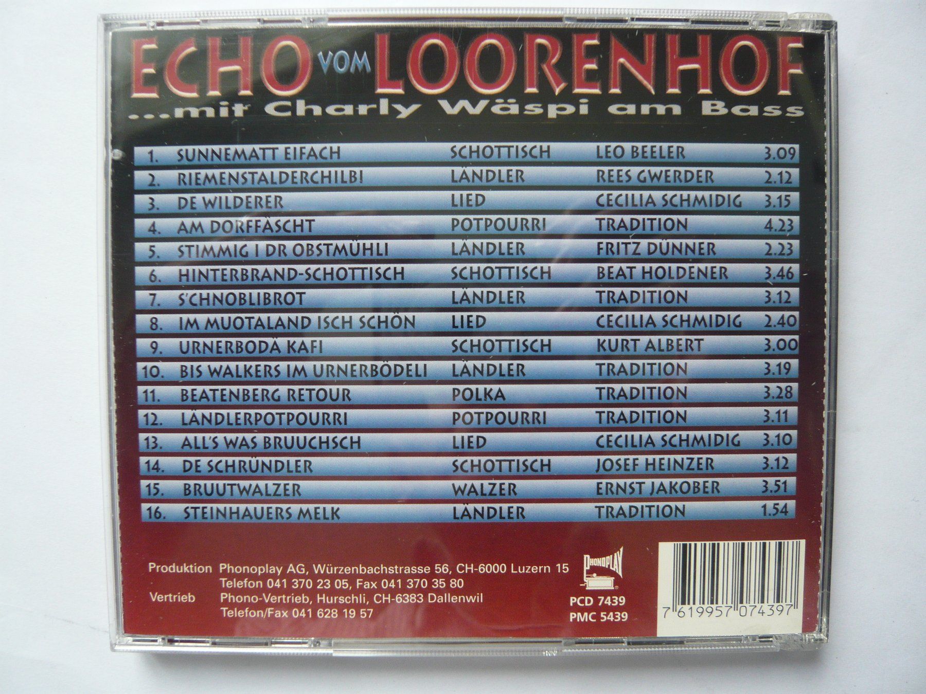 CD: ECHO VOM LOORENHOF Mega-Stimmig – Usato da Winterthur venduto da Cajun 1