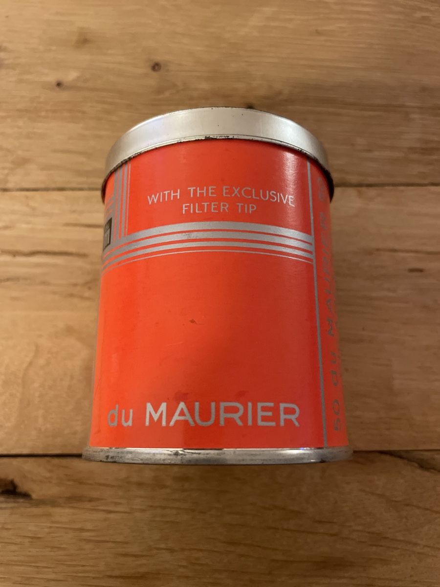 Barattoli: Seltene Zigaretten Blechdose du Maurier, rund – Usato da Winterthur venduto da cheerio97 4