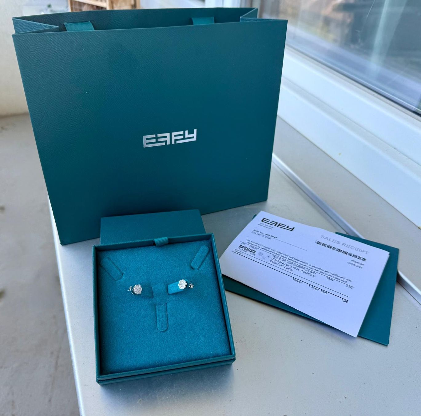 Ohrringe & -stecker: Silber 925 Ohrringe mit Diamanten – Neu und originalverpackt aus Buchrain von KingQueen12.