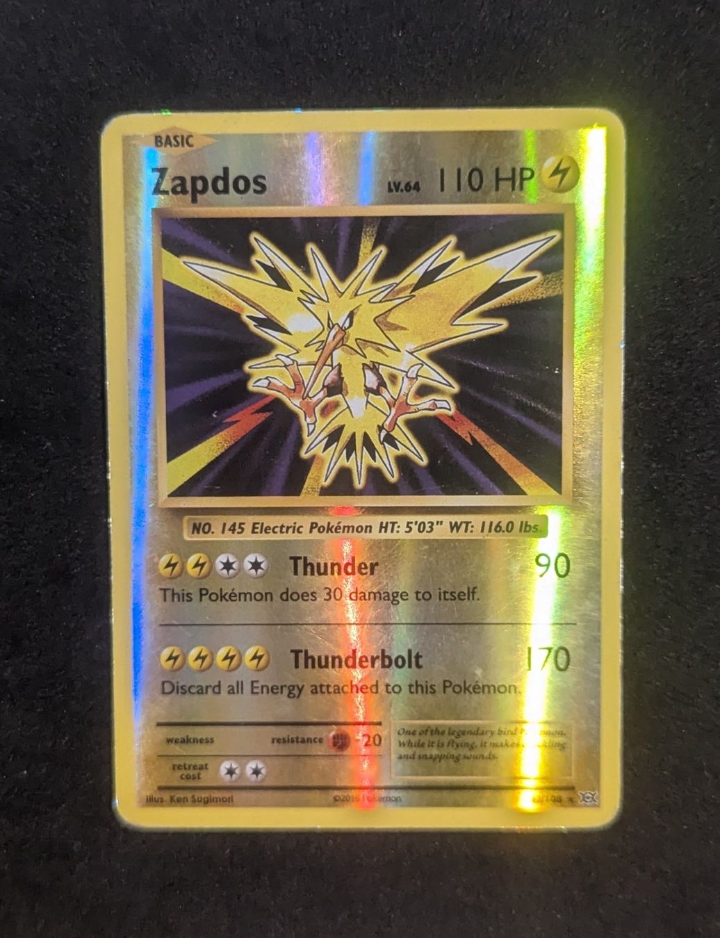Pokémon Carte collezionabili: Zapdos Reverse Holo EVO 42/108 – Usato da Zürich venduto da printz7