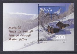 2013  Sonderblock 2Fr. MATTERTAL  VOLLSTEMPEL ERSTTAG
