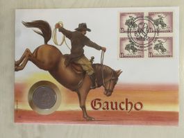 Numisbrief Gaucho Uruguays Sinnbild des meisterhaften Reiter