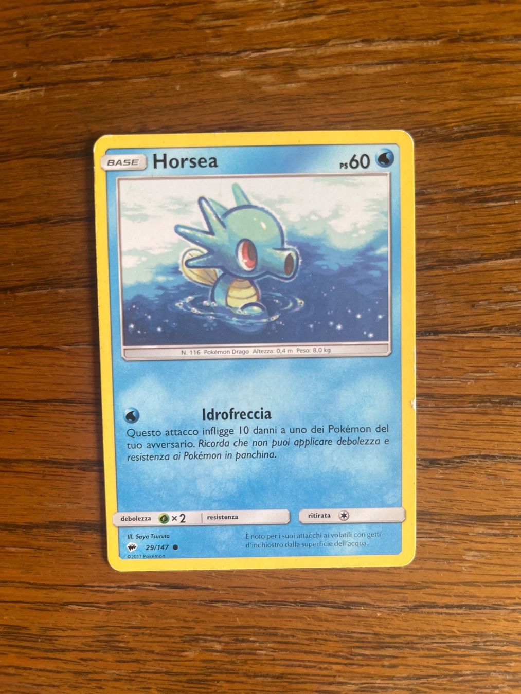 Pokémon Carte collezionabili: Carte Pokemon Horsea - Burning Shadows - IT – Usato da Vernayaz venduto da Darkfrost