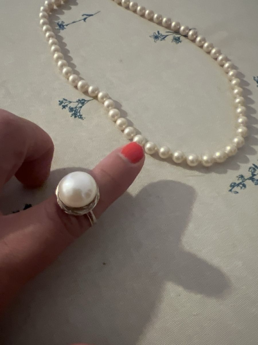 Perlen (unechte): Perlenring mit grosser Perle – Gebraucht aus Olten von AtelierSecondhand23