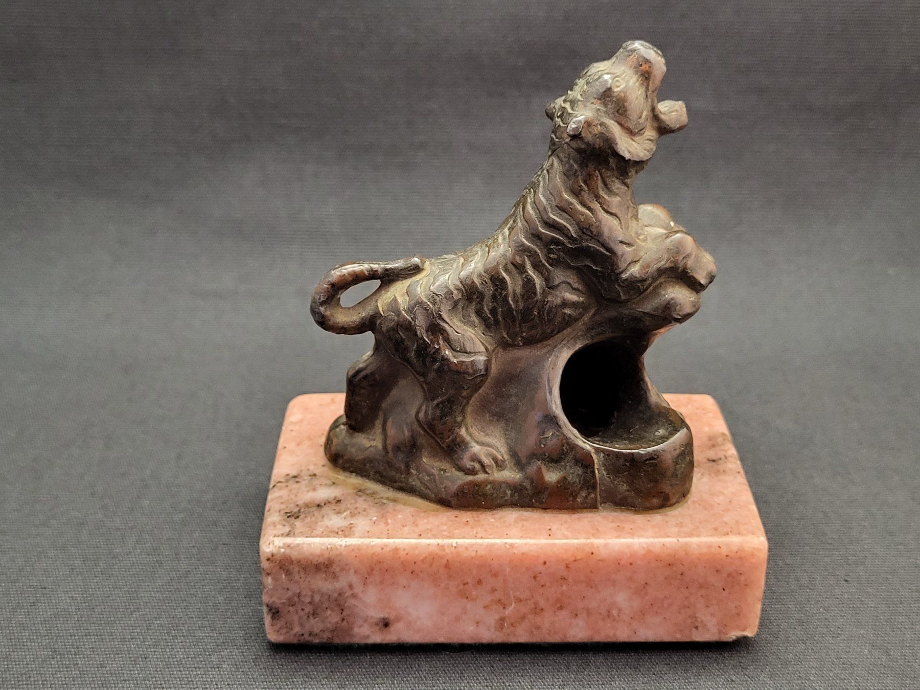 Statuette: Bronze-Tiger auf Marmor-Sockel – Usato da Basel venduto da spinne02 4