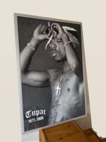 Wandbild Tupac Shakur schwarz-weiss gebraucht