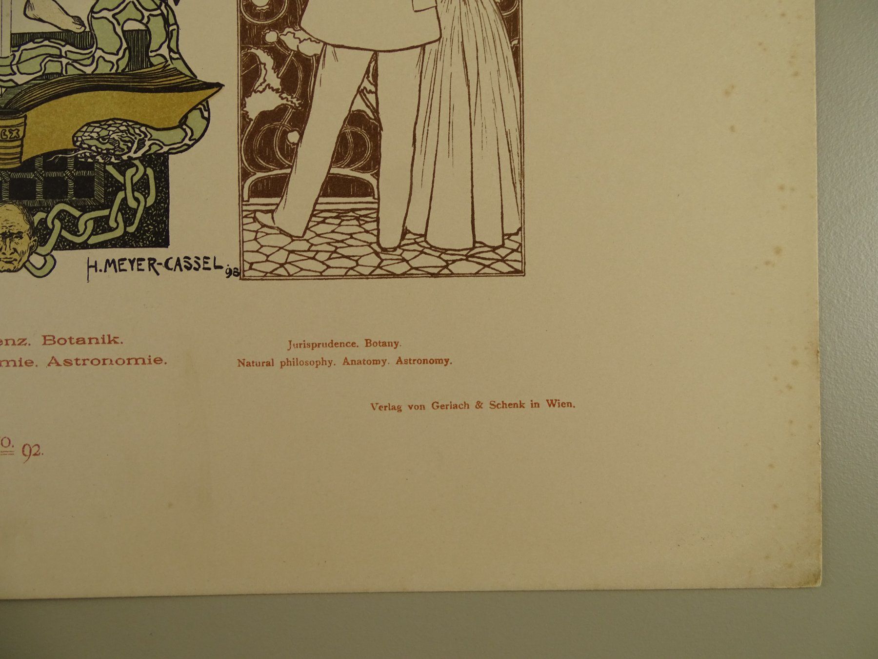 Grafica & Litografie: HANS MEYER-KASSEL: JURISPRUDENZ, BOTANIK…, JUGENDSTIL – Usato da Grüningen venduto da Kartensammler 4