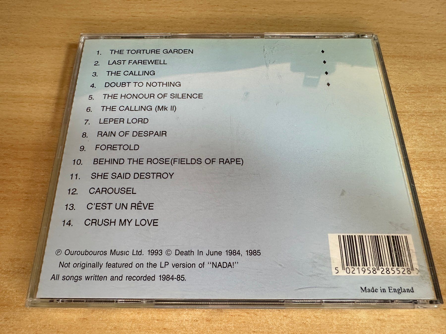 CDs: L8 Death In June – "Nada!" – Gebraucht aus Rikon im Tösstal von Alpenmutz 1