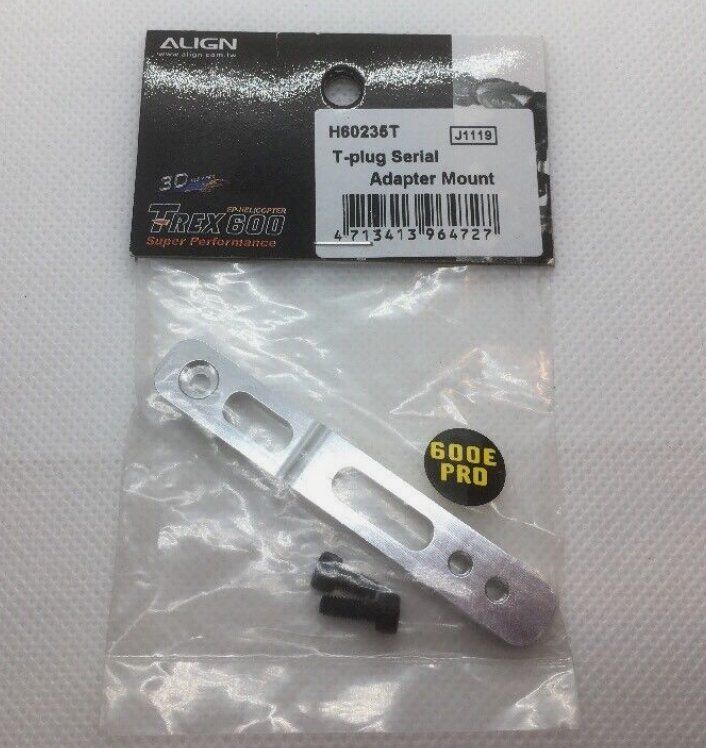Align RC Modellbau: Align T-Rex 600E PRO T-Plug Serial Adapter Mount H60235T – Neu und originalverpackt aus Lausanne von Techobby