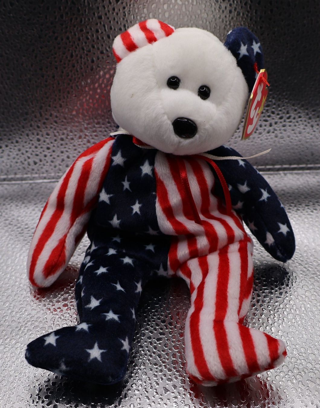 Ty Giocattoli: Ty Beanie Teddy SPANGLE weiss .. Geb.14.06.1999 – Usato da winterthur venduto da Beanieswis