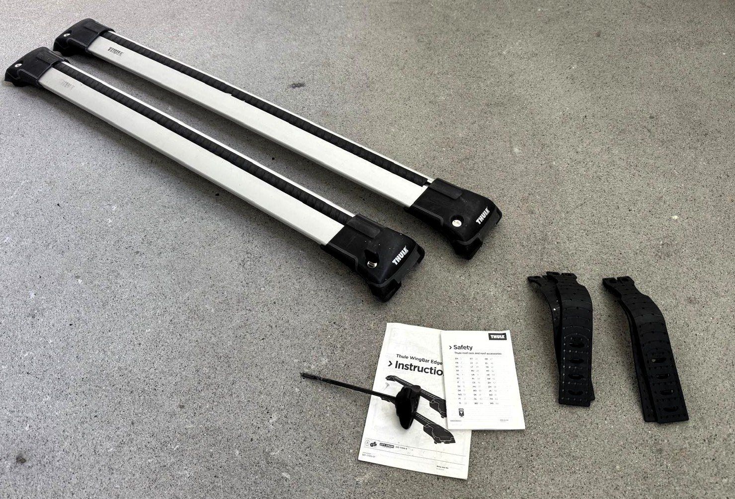 Thule Portapacchi: Dachträger THULE WingBar Edge (105-115cm) offene Dachreling – Usato da Sempach venduto da sta_p662