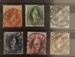 1910) 66A-72A, Stehende Helvetia Vollstempel Kt. 190.-++