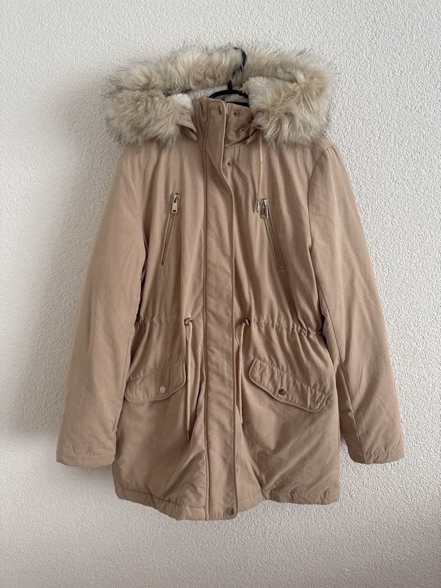 Mäntel: Wintermantel mit Kapuze, beige, Gr. M – Gebraucht aus Burgdorf von Lou-123