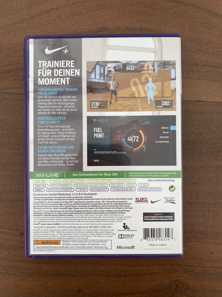 Microsoft Giochi: Nike Plus Kinect Training für Xbox 360 (Kinect) – Usato da Thunstetten venduto da Virus_33 2