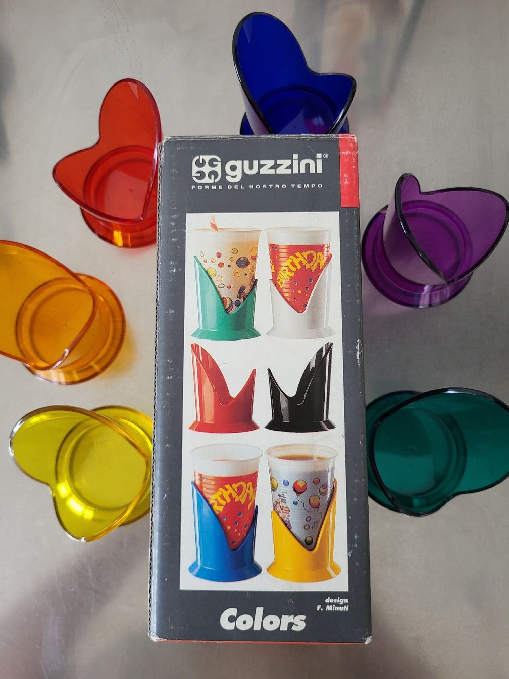 Guzzini Contenitori & Simili: Guzzini, 2 Set da 6 portabicchieri, design anni 90. – Usato da Cadempino venduto da Tatiana01112