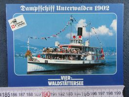 DAMPFSCHIFF UNTERWALDEN 1902  BJ 900 PERSONEN LÄNGE 61m ONW