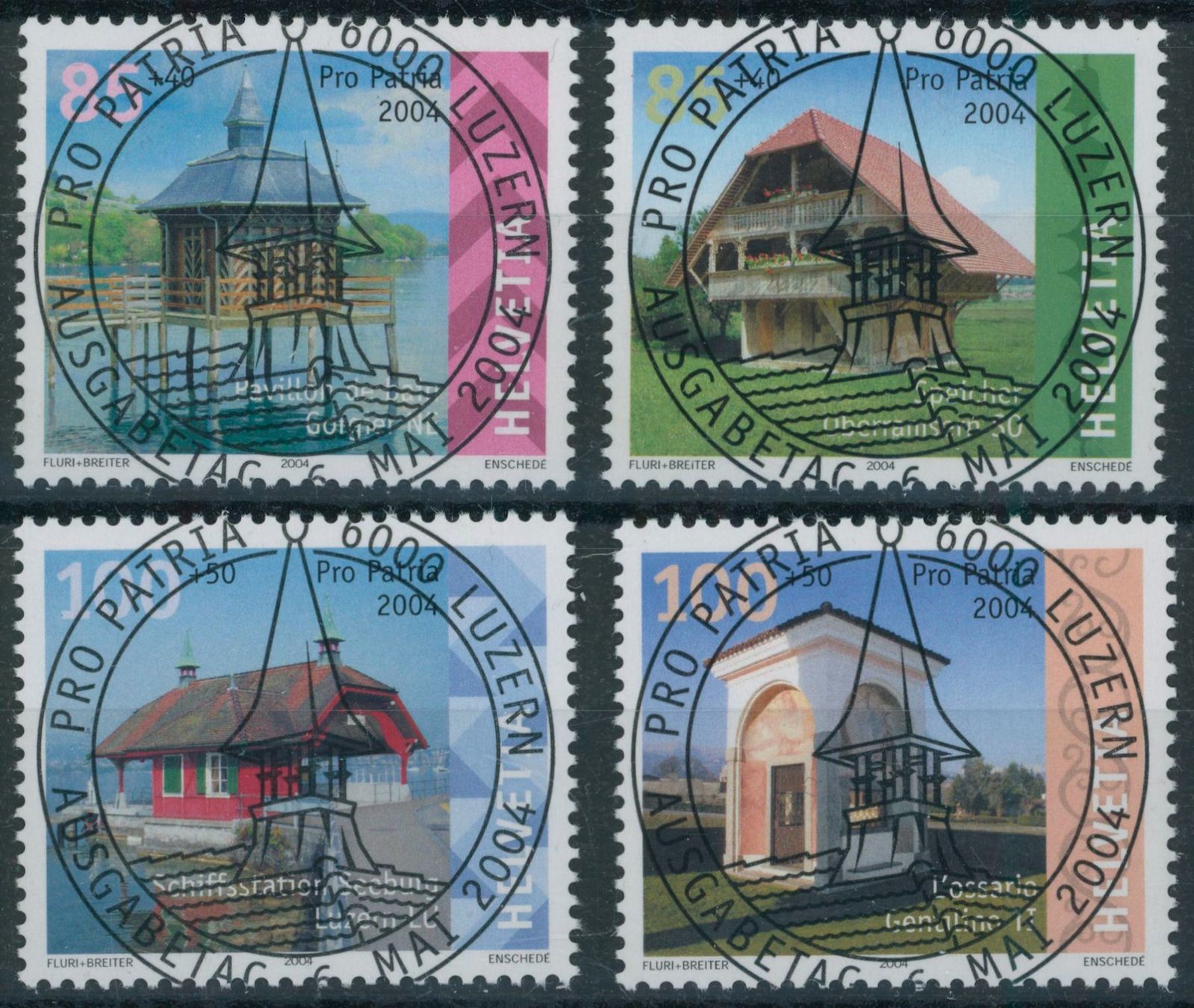 Alle Briefmarken: 2004 - Pro Patria - Ersttag Voll Stempel ET – Gebraucht aus Schindellegi von leecollect