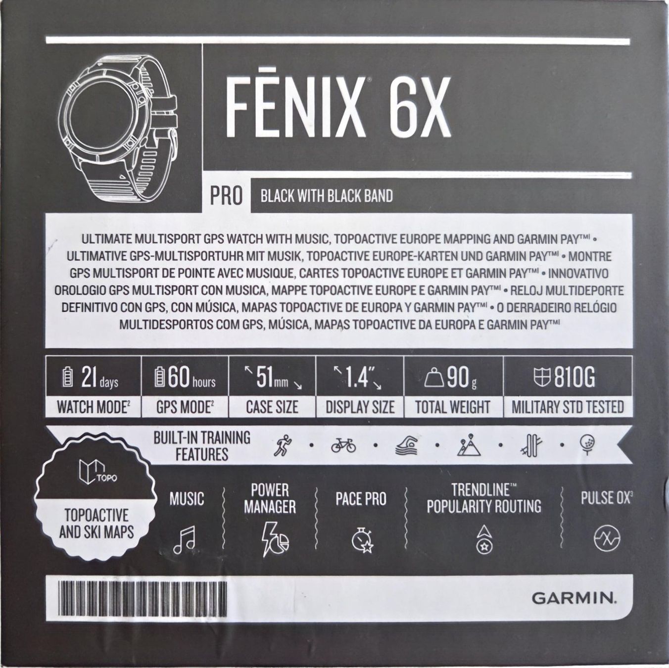 Fenix Smartwatch: Garmin Fenix 6x Pro - Upgrade-Option – Usato da Horw venduto da B.Vera 5