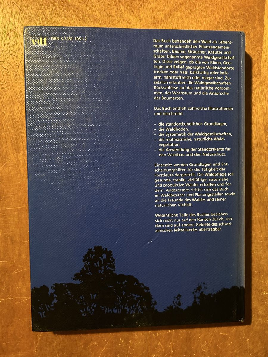Bücher: Die Waldstandorte im Kanton Zürich – Gebraucht aus Zürich von WWehrle 1