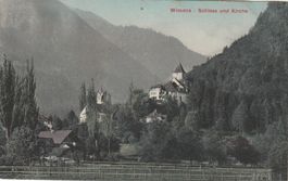 Postkarte Wimmis Schloss und Kirche Ansichtskarte alt Edi...