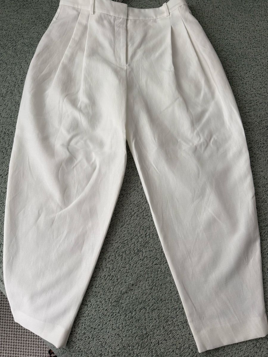 Zara Pantaloni: Zara Leinenhose weiss – Nuovo (secondo la descrizione) da Dübendorf venduto da Viktorija_95