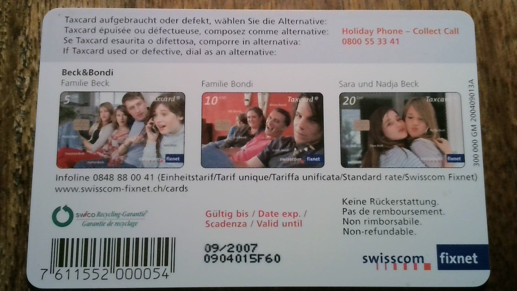 Swisscom Telefon- & Taxkarten: Carte tél Swisscom – Gebraucht aus Geneve von lambo35 1