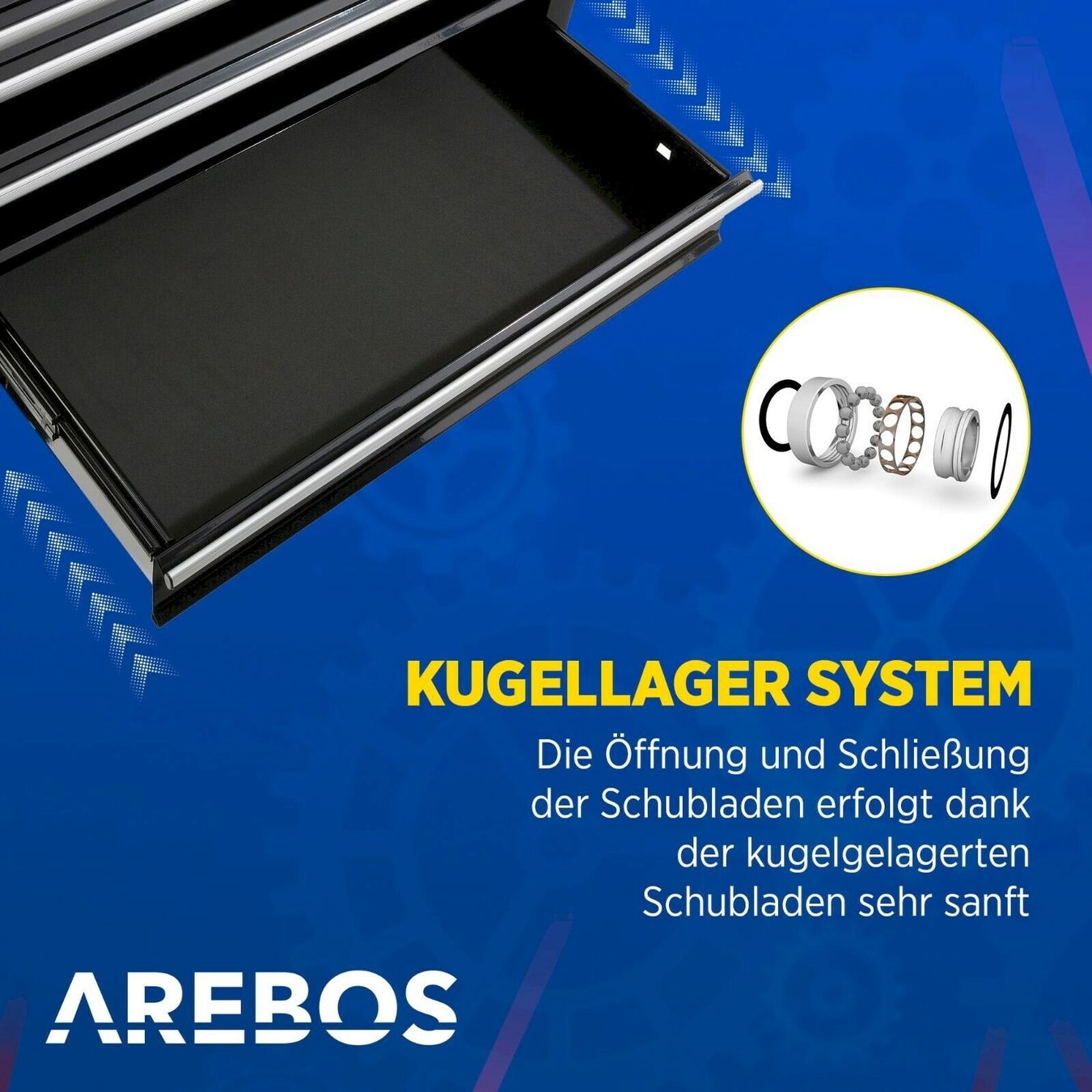 Cassette degli attrezzi: Arebos Werkzeugwagen 7 Fächer schwarz – Nuovo e nell'imballaggio originale da Bottighofen venduto da zaap 2