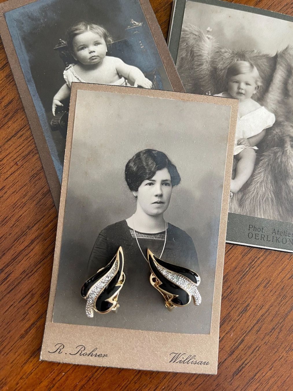 Boucles d'oreille: Wunderschöne Clips mit gold Plaiting – D'occasion à Winkel par Luxtime 1