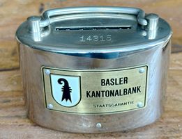 Sparkässeli KB Basel mit Original Schachtel Topzustand