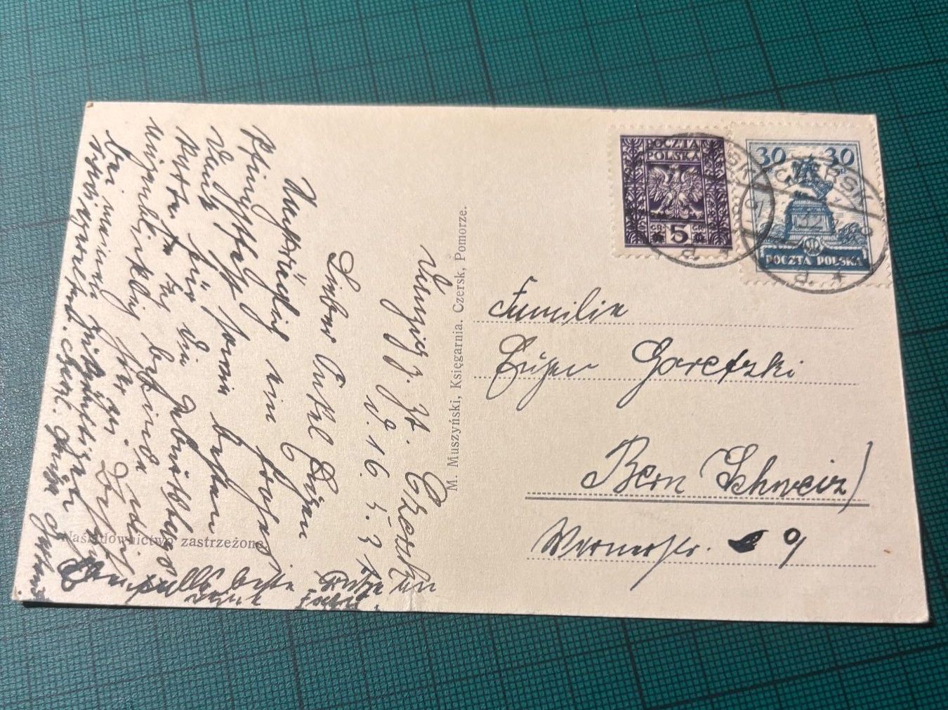 Cartoline postali: Alte AK POLEN-BERN 1932. – Usato da Utzenstorf venduto da Rose0303 2