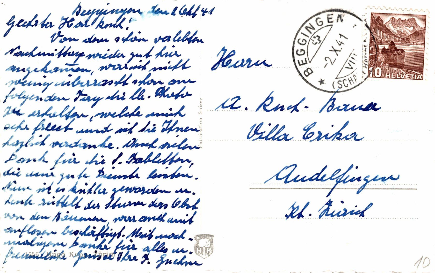 Cartoline postali: Beggingen (Schaffh.) – Usato da Bronschhofen venduto da Astore 1