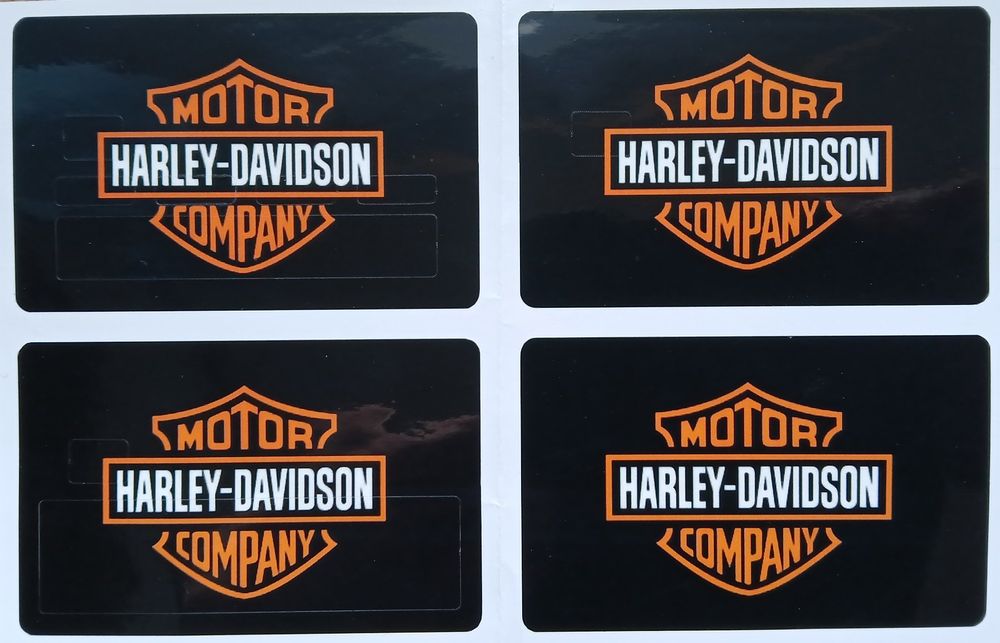 Sticker: 4 Autocollants Harley-Davidson pour cartes de credit J066 – Nuovo e nell'imballaggio originale da Allens venduto da MADE.IN.ROCK.N.ROLL 2