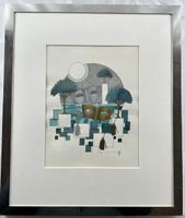 KÜNSTLER ? LITHOGRAPHIE SIGNIERT MIT RAHMEN