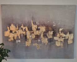 Abstraktes Gold Gemälde - Gold Patches