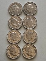 Lot mit 8 Stk. 5 Rp. Nickel ( 1932/33/34/36/37/38/39/41)