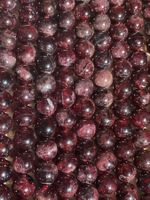 Strang echte Granat Kugeln / stone beads 6 mm