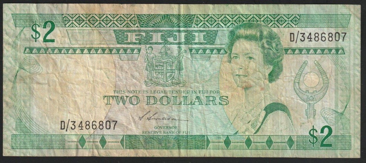 Billets de banque: Fiji 2 Dollars 1988 – D'occasion à Brugg AG par banknoten_muesli