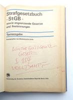 DDR - Strafgesetzbuch von 1981 Staatsverlag