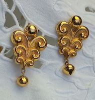"Runway Clips" Vintage Ohrclips Gold 90er Jahre 
