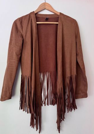 Braune Fransenjacke