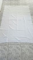 Tischtuch 100% Baumwolle Weiss mit Spitzen 210 x 149 cm