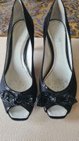 Elegante GEOX Pumps Gr. 39, schwarz, Satin, Absatzschuhe