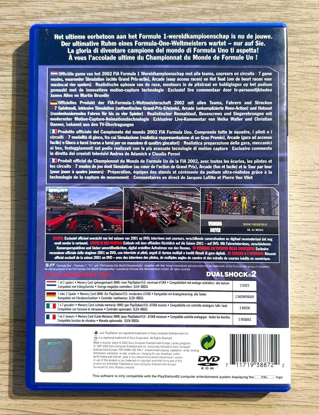 Sony Giochi: F1 Formula One 2002 PS2 – Usato da St. Gallen venduto da Alpine.Arcade 1