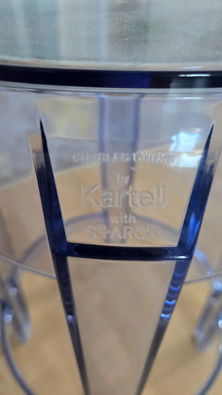 Kartell Sgabelli: Kartell Charles Ghost Bar Hocker - 65cm Blau transparent – Usato da Sarmenstorf venduto da Morten_CH 1
