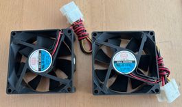 2 Stück neue Lüfter Globe Ball Bearing DC12V 0.17A  80x80mm