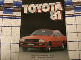 Toyota Programm Verkaufsprospekt 56 Seiten März 1981