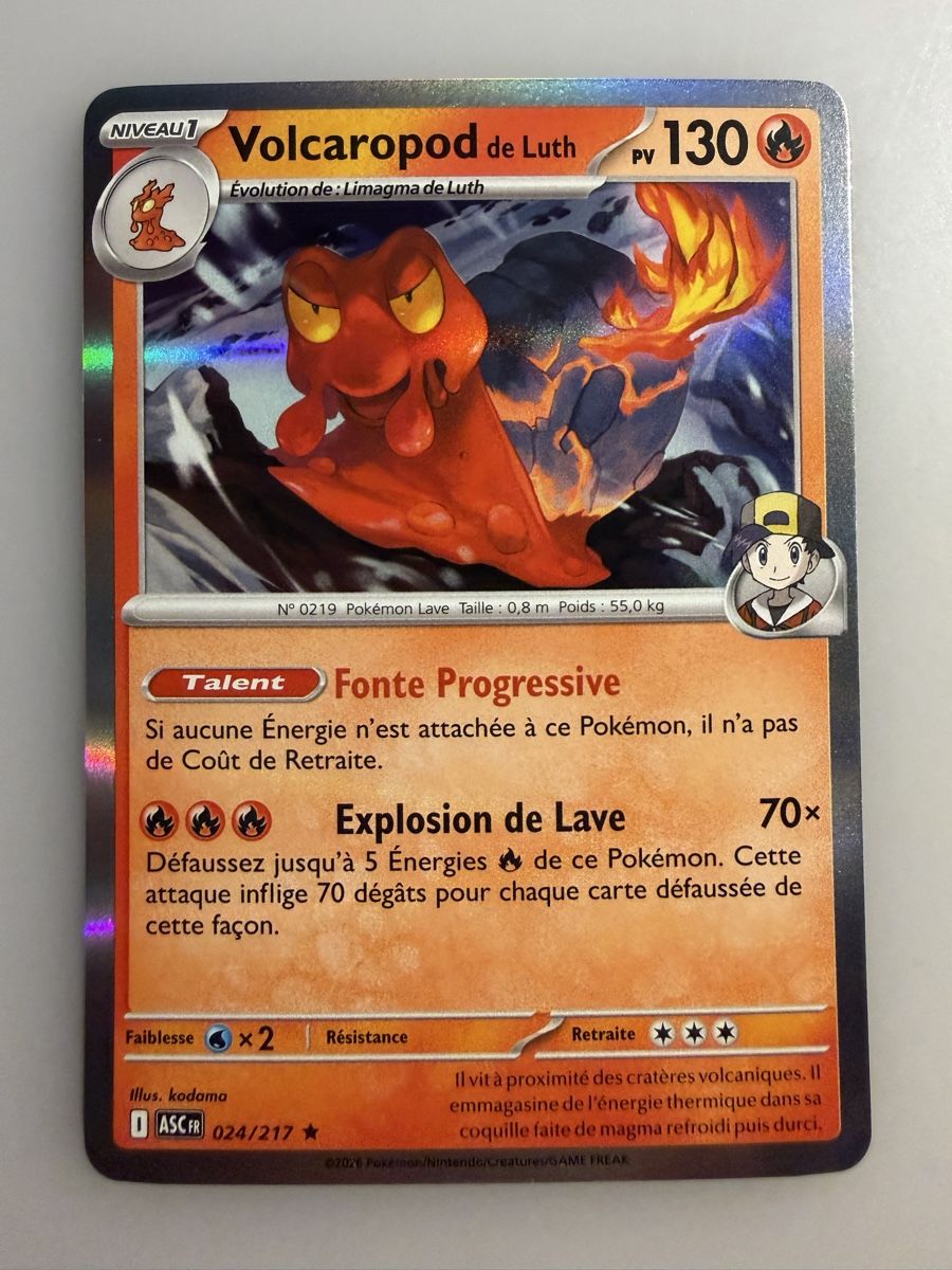 Pokémon Carte collezionabili: Volcaropod de Luth (ASC024) – Nuovo (secondo la descrizione) da Vevey venduto da Matx