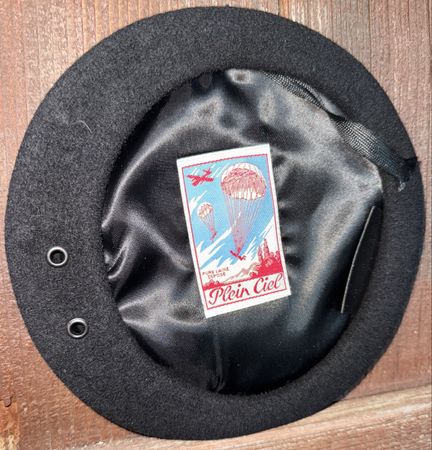 Schwarzes Beret "Plein Ciel" Gr. 58 - Armee Beret